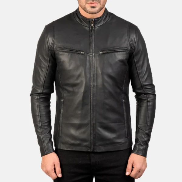 Black Leather Jacket - Image 1
