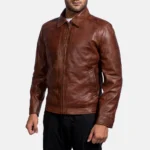 Brown Leather Jacket - Image 2