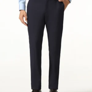 Navy Must Haves Textured Trouser - Miggins