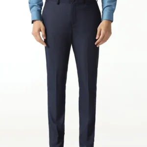Navy Textured Trouser - Monk